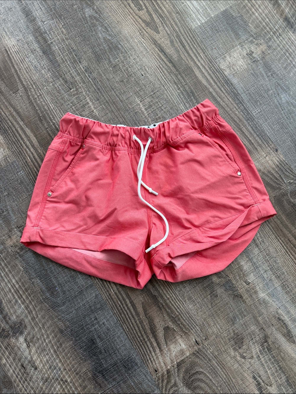 Lululemon Women's Coral Drawstring Athletic Shorts